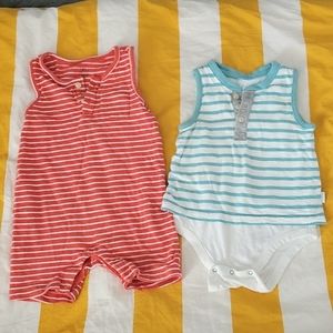Set of 2 Baby Gap 18-24m Sleeveless Onesies